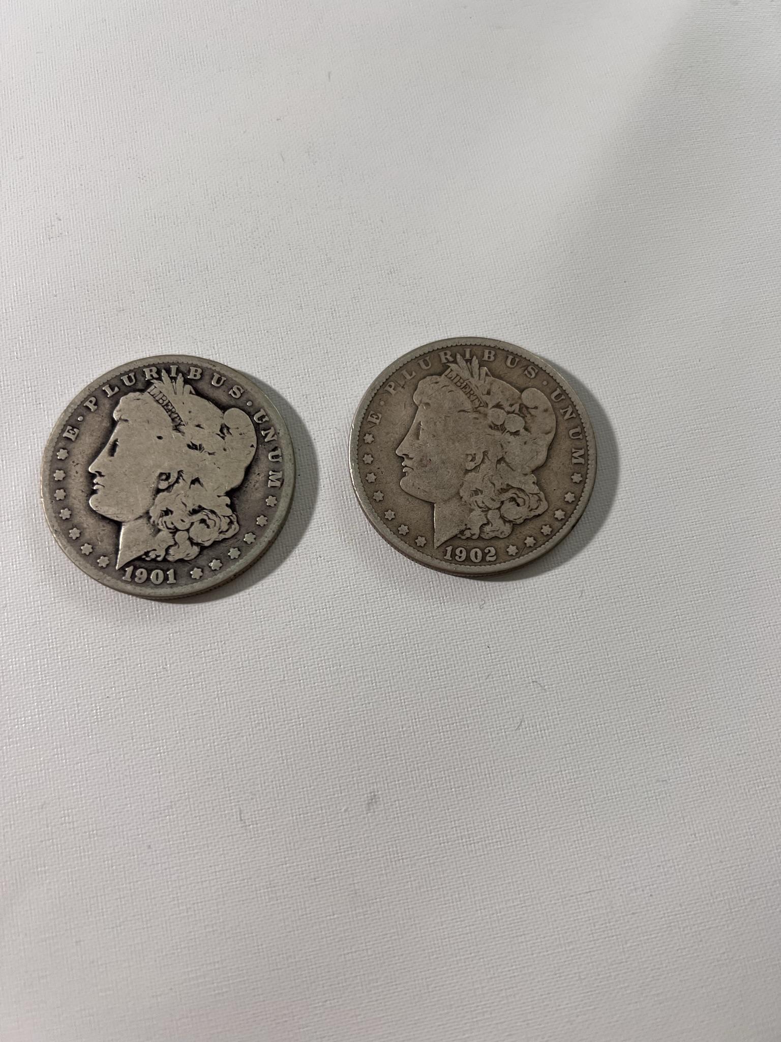 Lot of 2 Morgan Silver dollars (1 of 5)