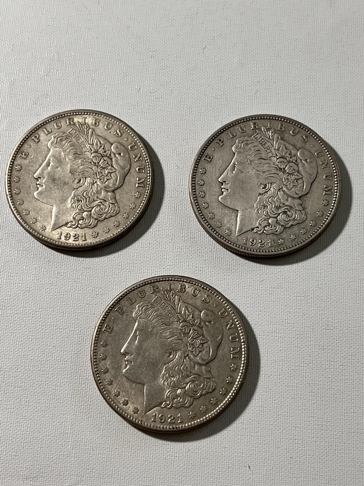 Lot of 3 Morgan Silver dollars (1 of 7)