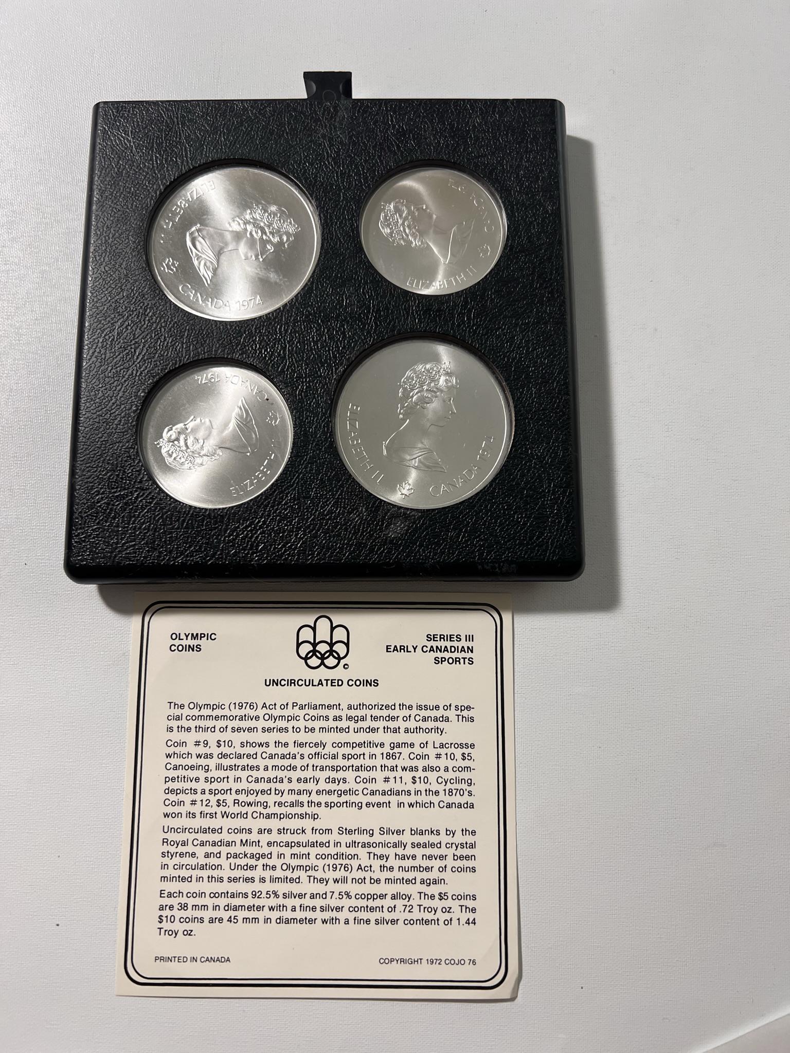 1974 4 Coin Canada Olympics Proof Set (1 of 3)