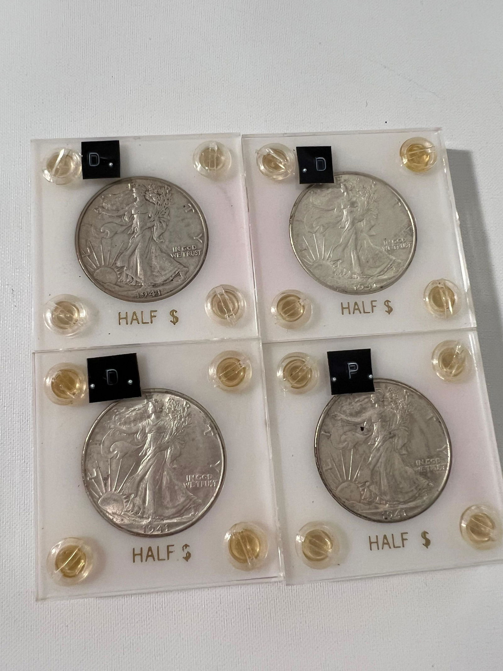 Lot of 4 Walking Liberty Silver Half Dollars (1 of 4)
