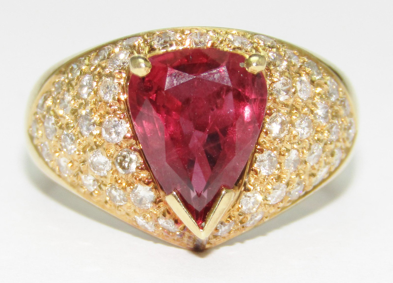 18Kt Gold Ring with 2.65 carat Rubies and Diamonds (1 of 5)