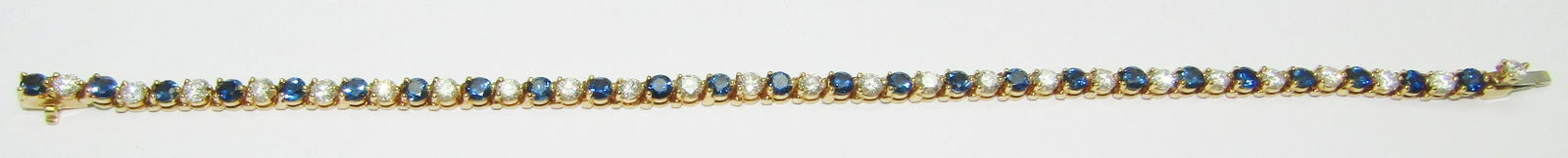 Tiffany Sapphire and Diamond Bracelet in 18Kt Gold (1 of 4)