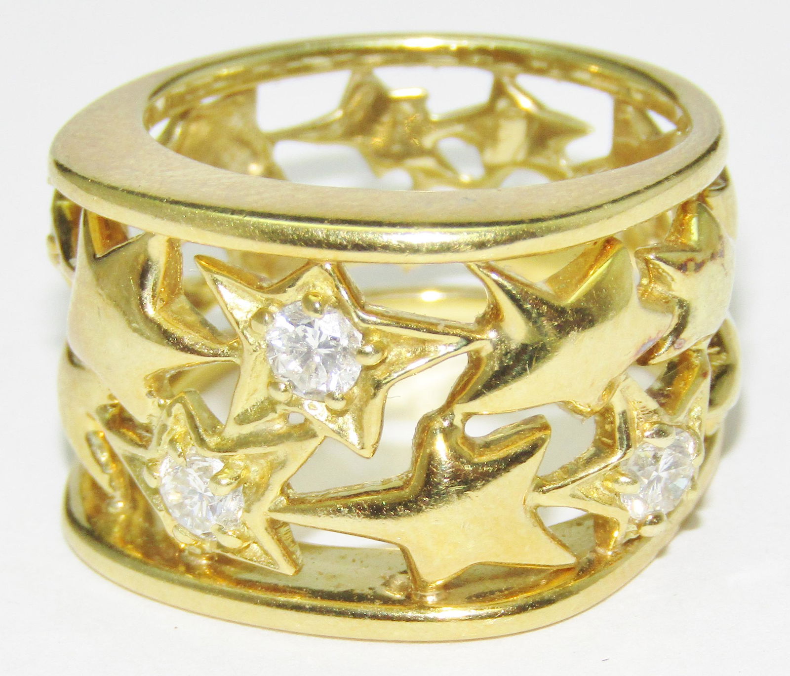 Jose Hess 18Kt Gold Star ring with Diamonds (1 of 3)