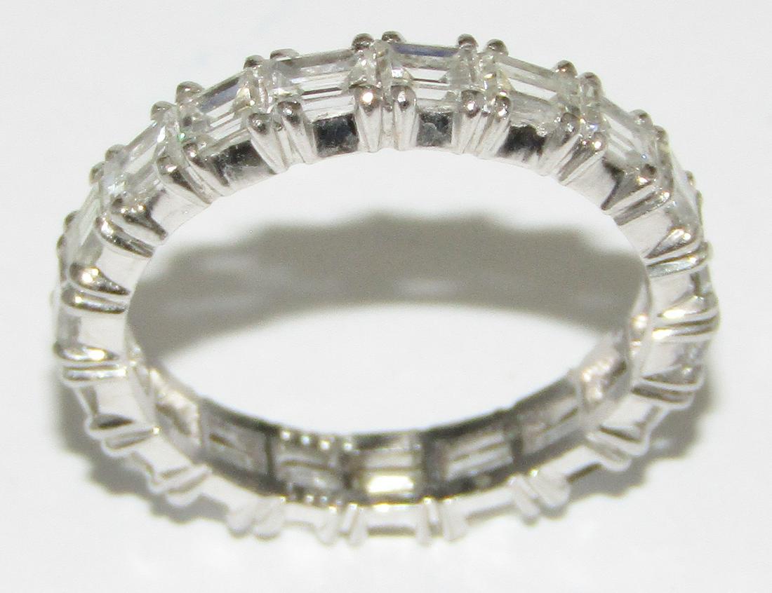 Platinum circlet ring with 19 baguette cut diamonds (1 of 1)