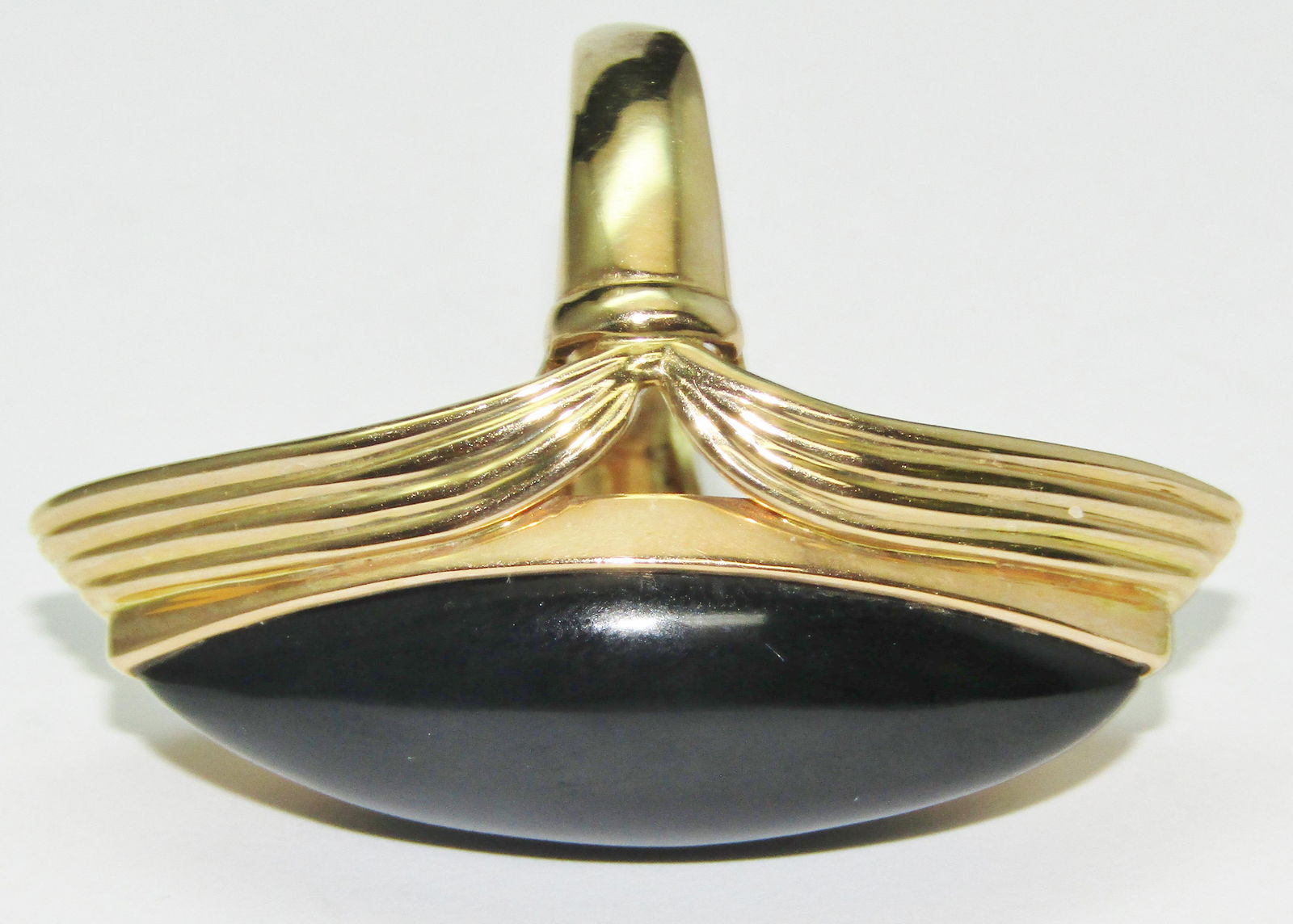 14Kt Gold Black Jade Ring (1 of 3)