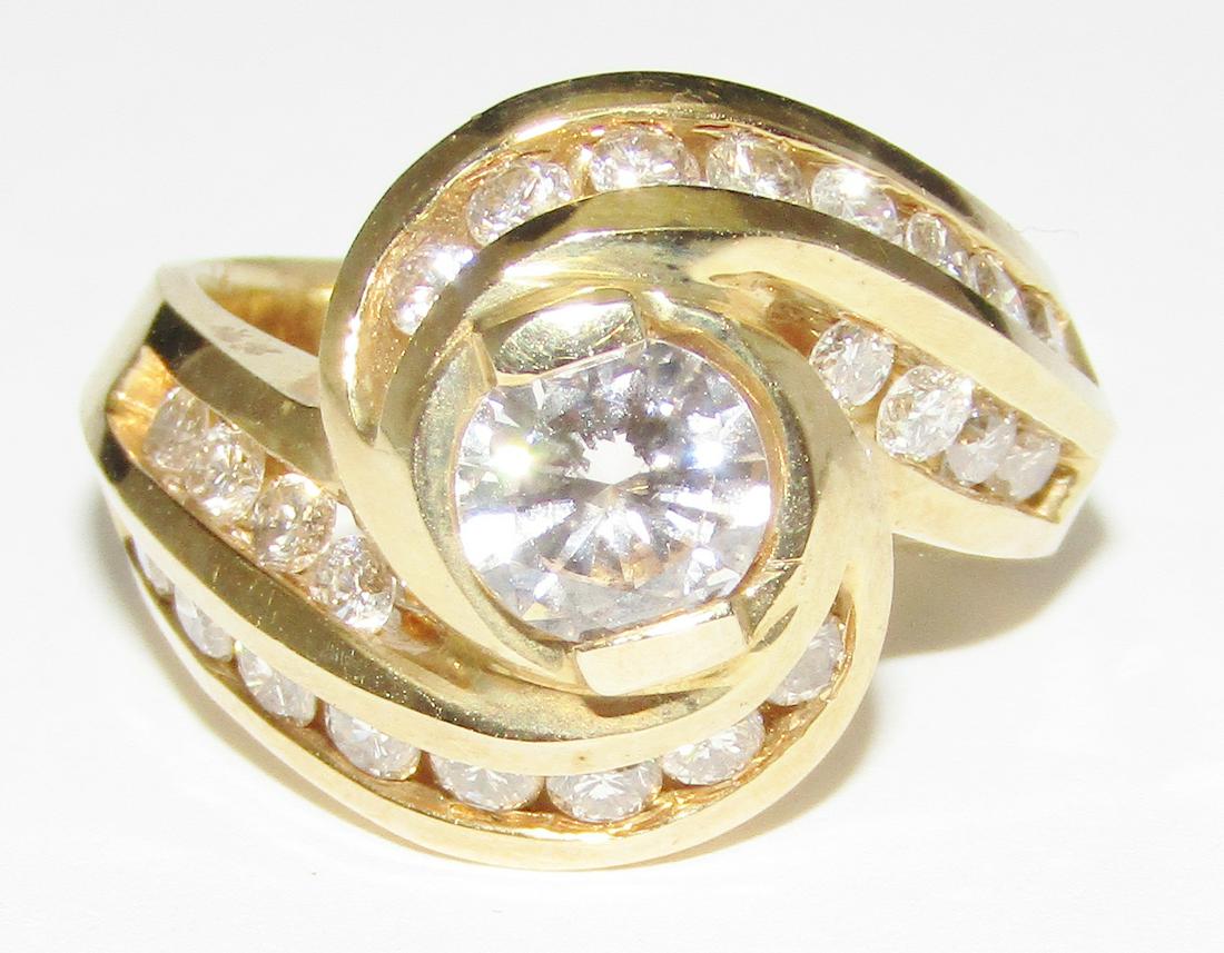 14Kt Yellow Gold Ring with Diamonds (1 of 1)