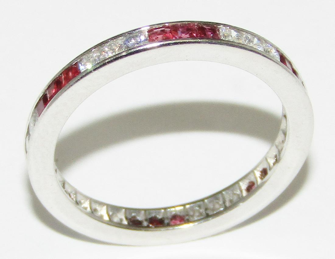 Ruby and Diamond Eternity Ring in Platinum (1 of 1)