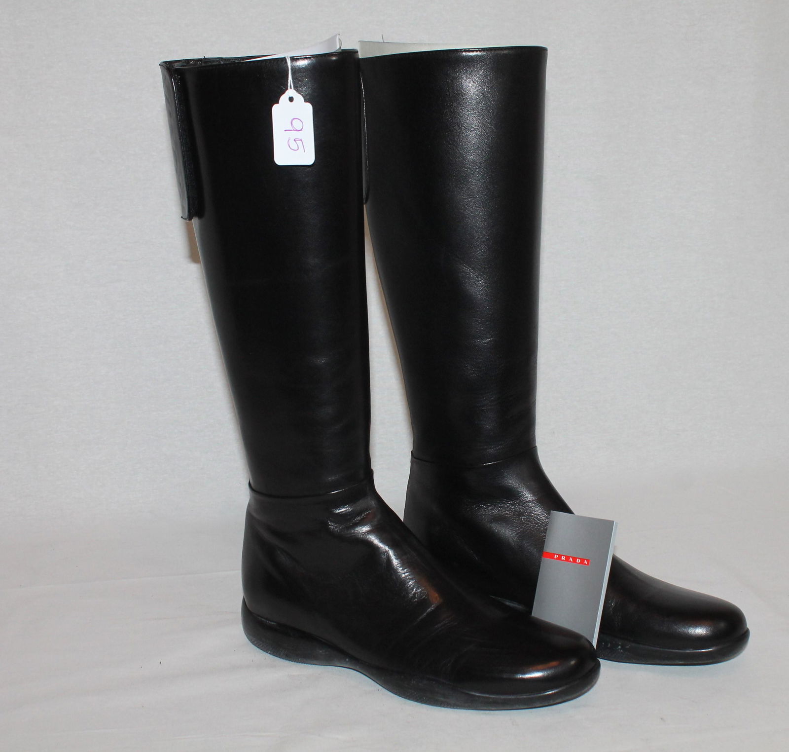 Prada black knee high boots (1 of 5)