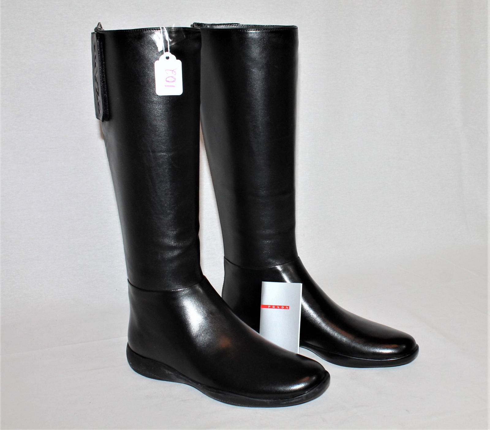 Prada knee-high black boots (1 of 5)