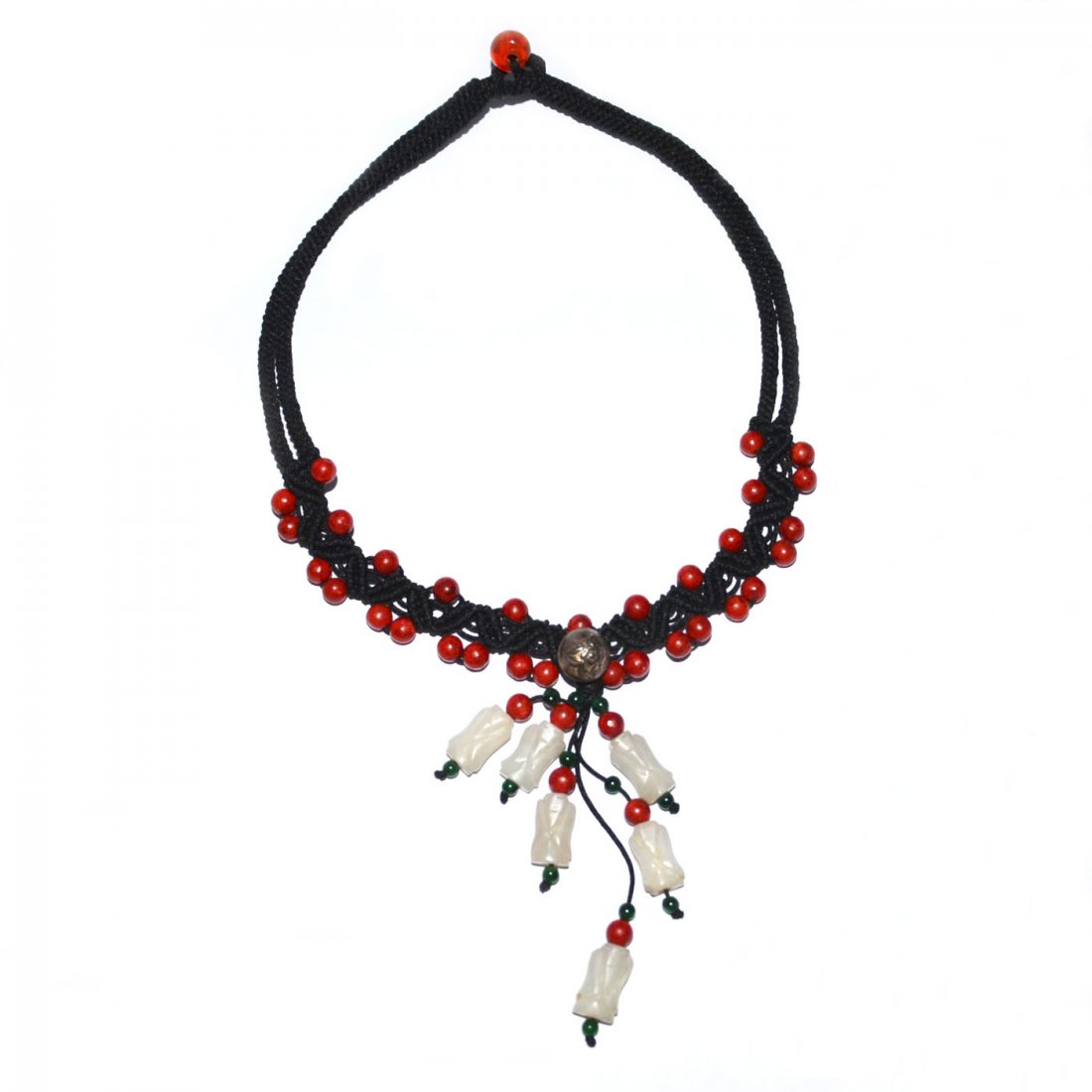 Jade and Coral Necklace (1 of 3)