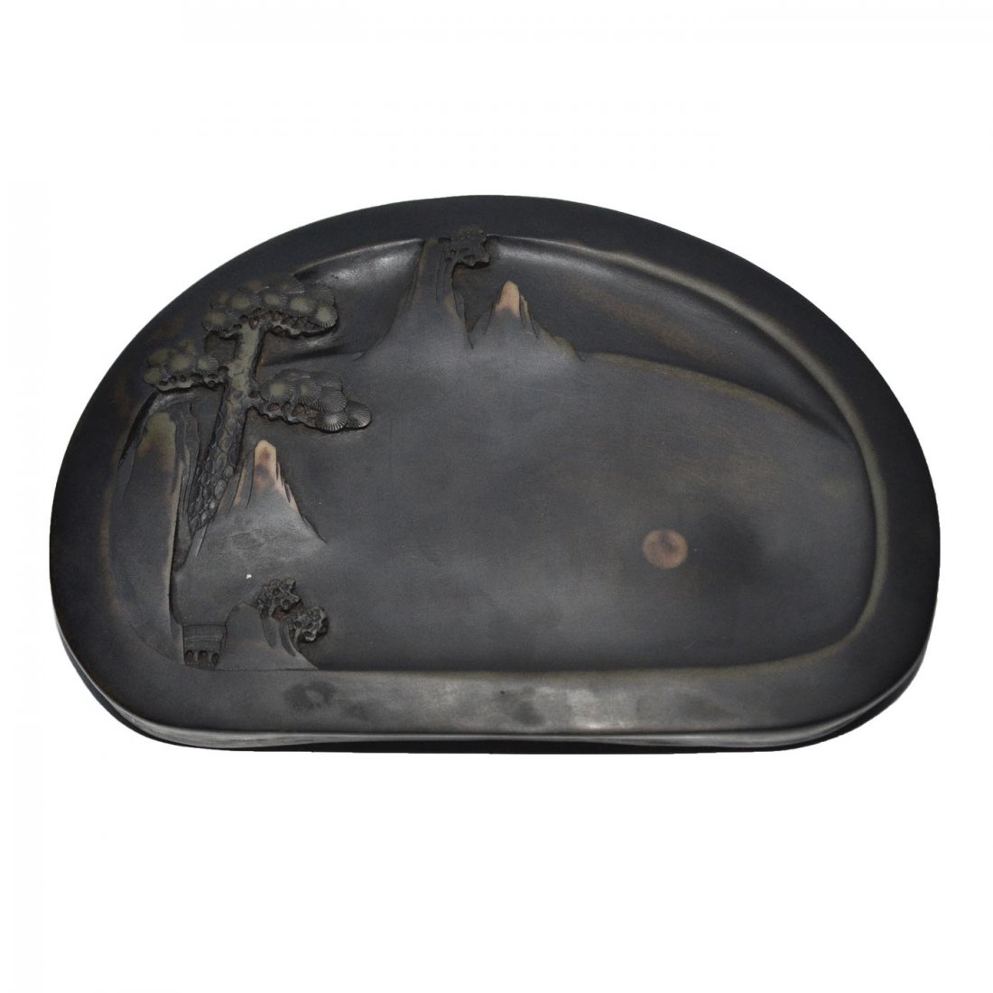 Duan Inkstone Exquisitely and Subtly Carved with Pine (1 of 3)