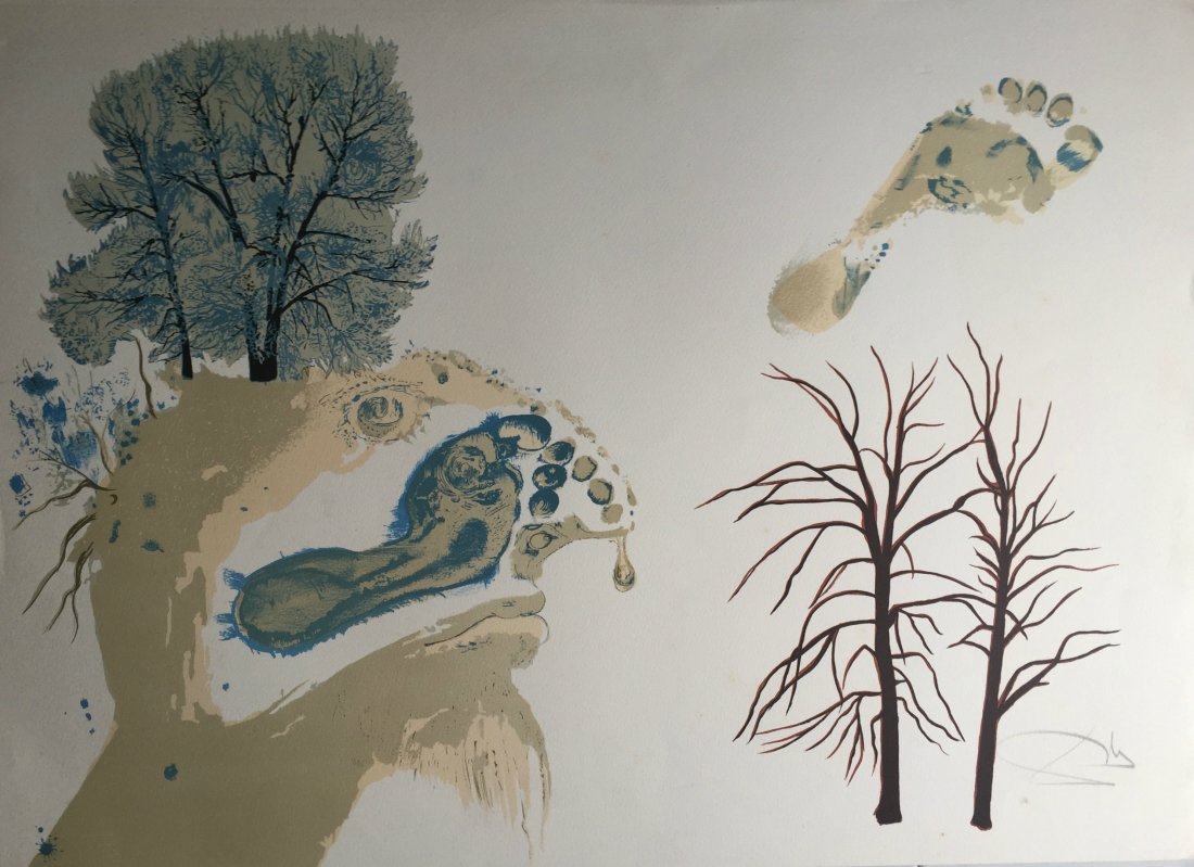 DALI Salvador  Lithographie "Les saisons,Winter" signed (1 of 1)