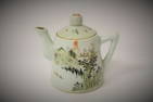 A small Chinese Republic qianjiangcai porcelain teapot