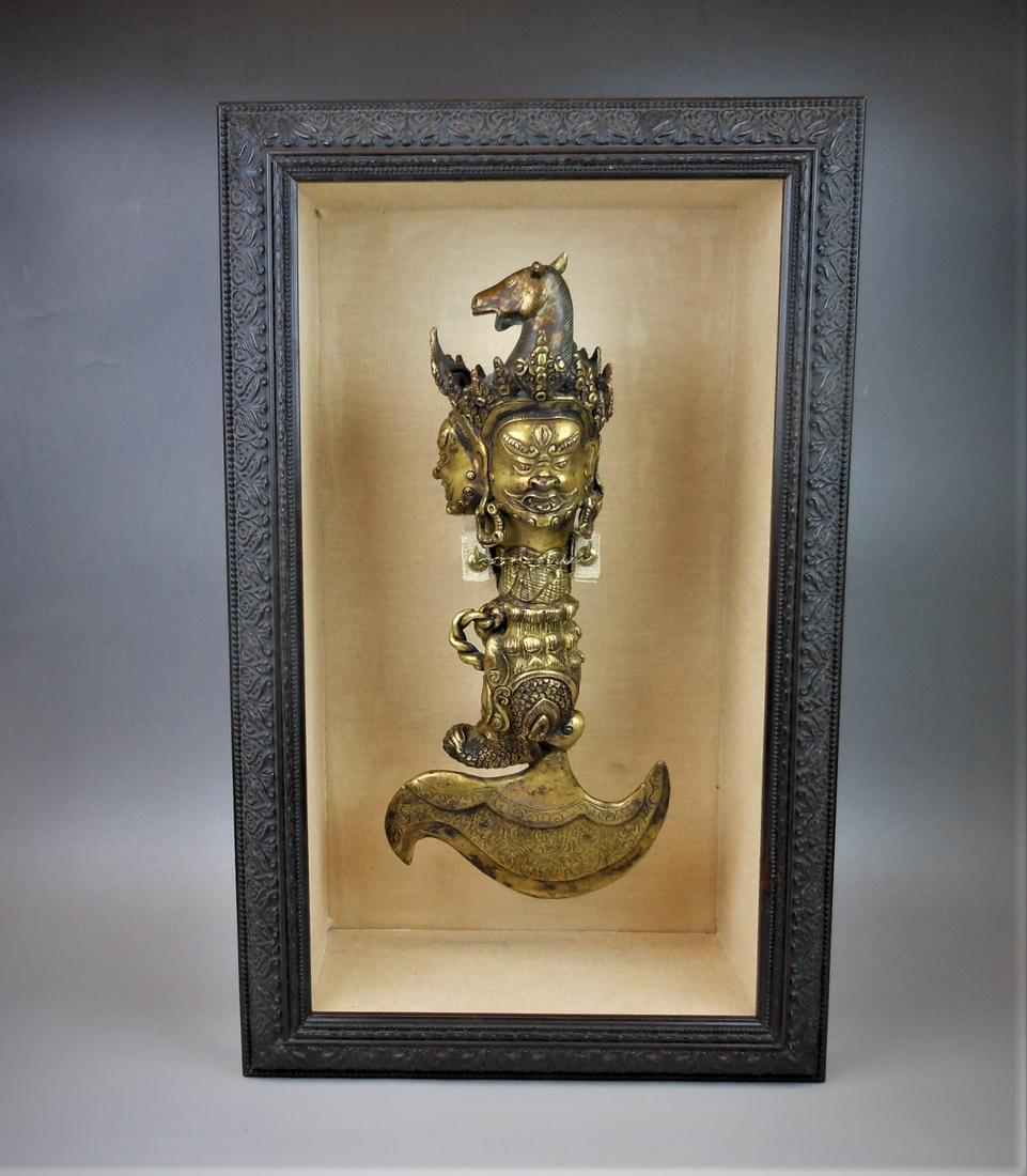 A Chinese gilt bronze hayagriva kartika (1 of 10)