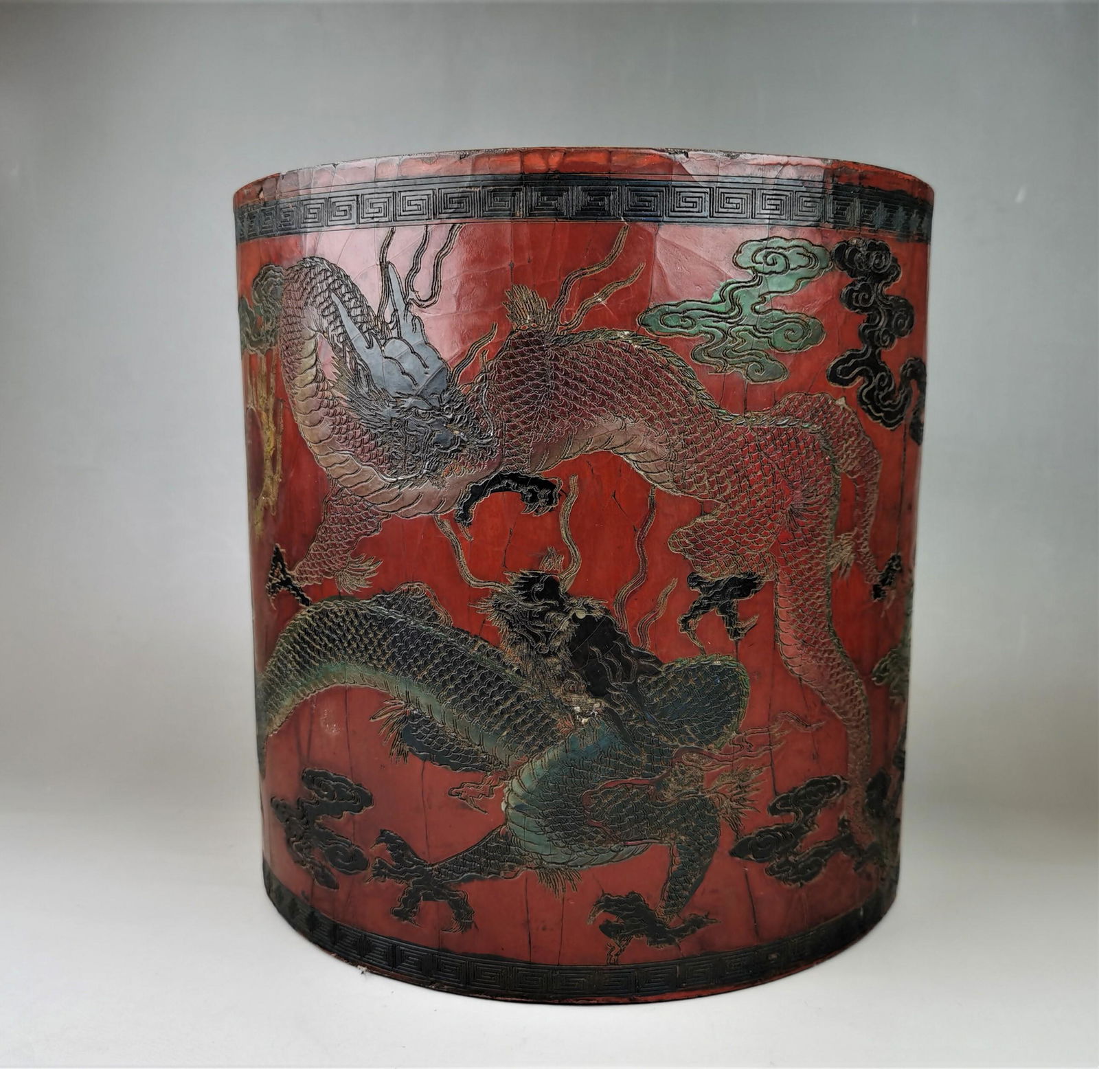 A Chinese lacquer brush holder (1 of 9)