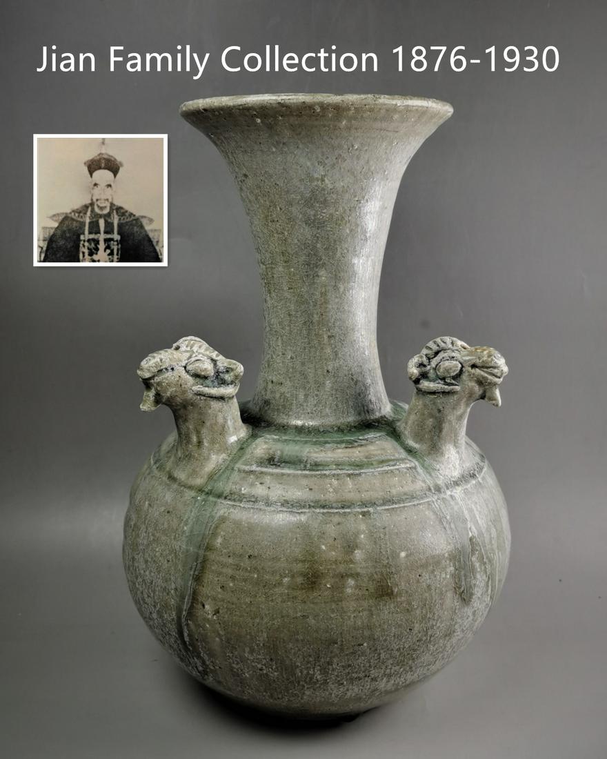 A Chinese Jin style celadon three rams head porcelain (1 of 13)