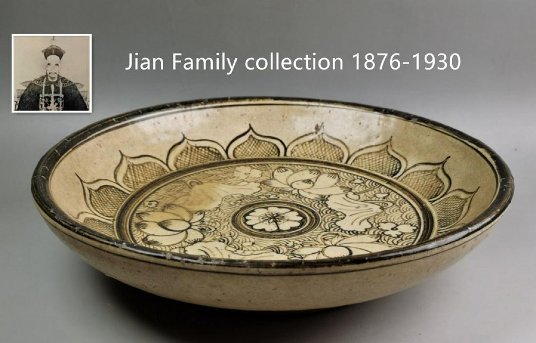 A Chinese Song style Cizhou-yao porcelain plate (1 of 11)