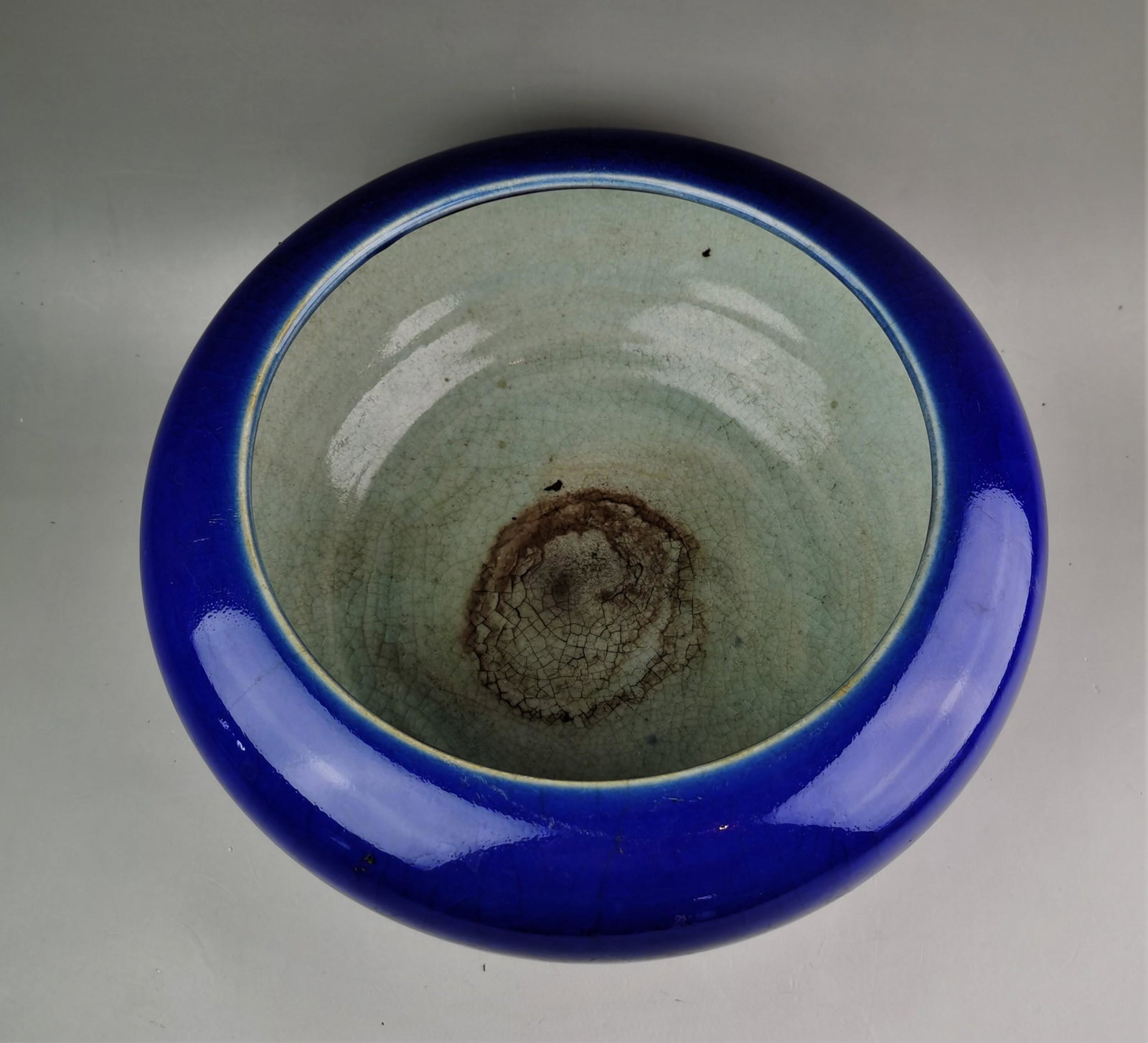 Chinese  Ming style  blue glazed porcelain brush waster (1 of 11)