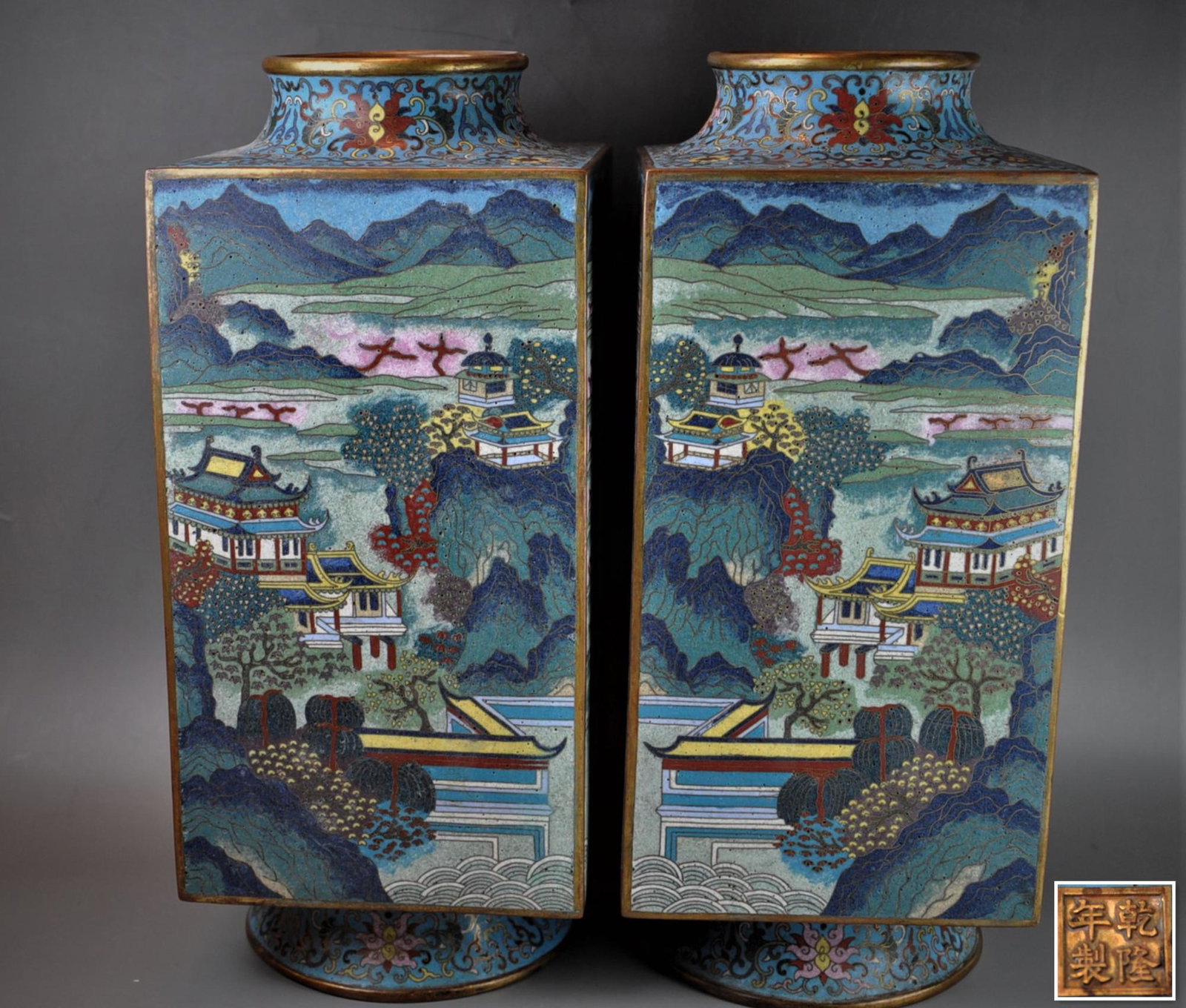 Pair Chinese cloisonne enamel congs (1 of 11)