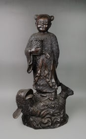 Large Chinese qing dynasty bronze figure