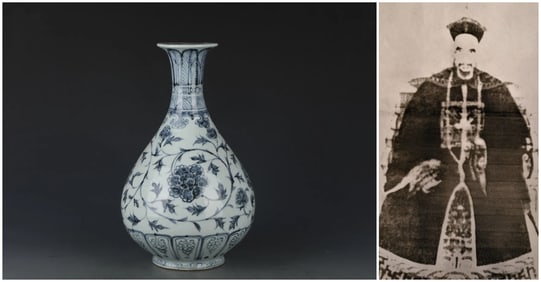 Chinese blue and white vase