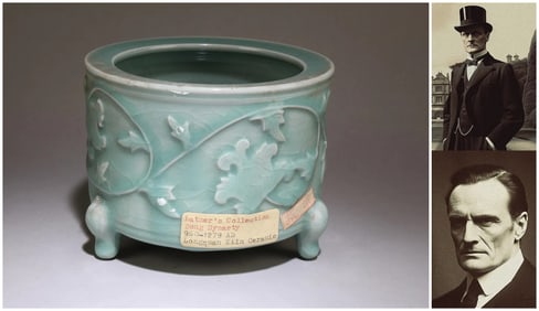 Chinese longquan type tripod incense burner