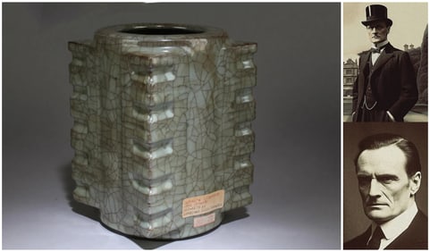Chinese guan type porcelain cong vase