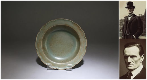 Chinese Ru type porcelain plate