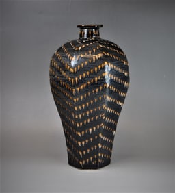 Chinese cizhou-yao black-glazed porcelain meiping