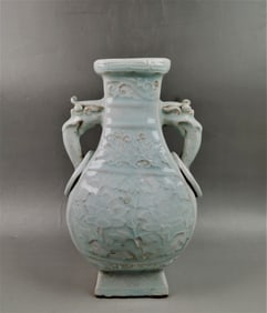 Chinese hutian type celadon glazed porcelain vase