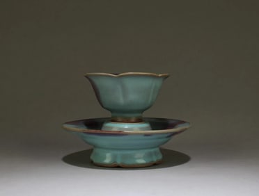 Chinese junyao porcelain cupset