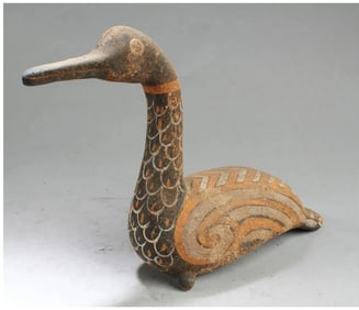 Chinese made of Linen and lacquer duck statue