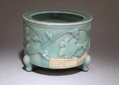 Chinese longquan type tripod incense burner