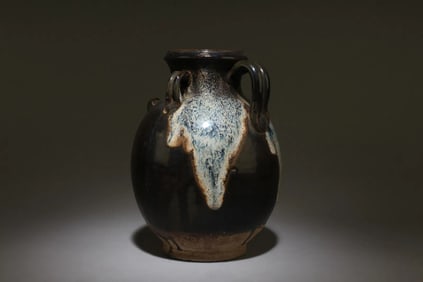 Chinese Lushan type black glazed porcelain teapot