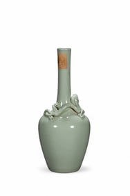 Chinese celadon glazed with dragon vase