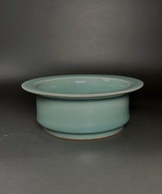 Chinese longquan-yao celadon glazed brush washer