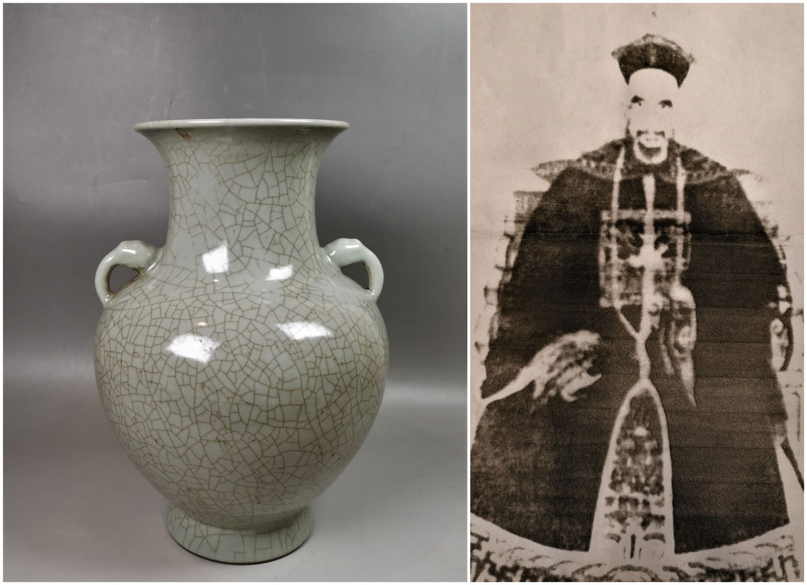 Chinese ge-glazed porcelain vase (1 of 9)