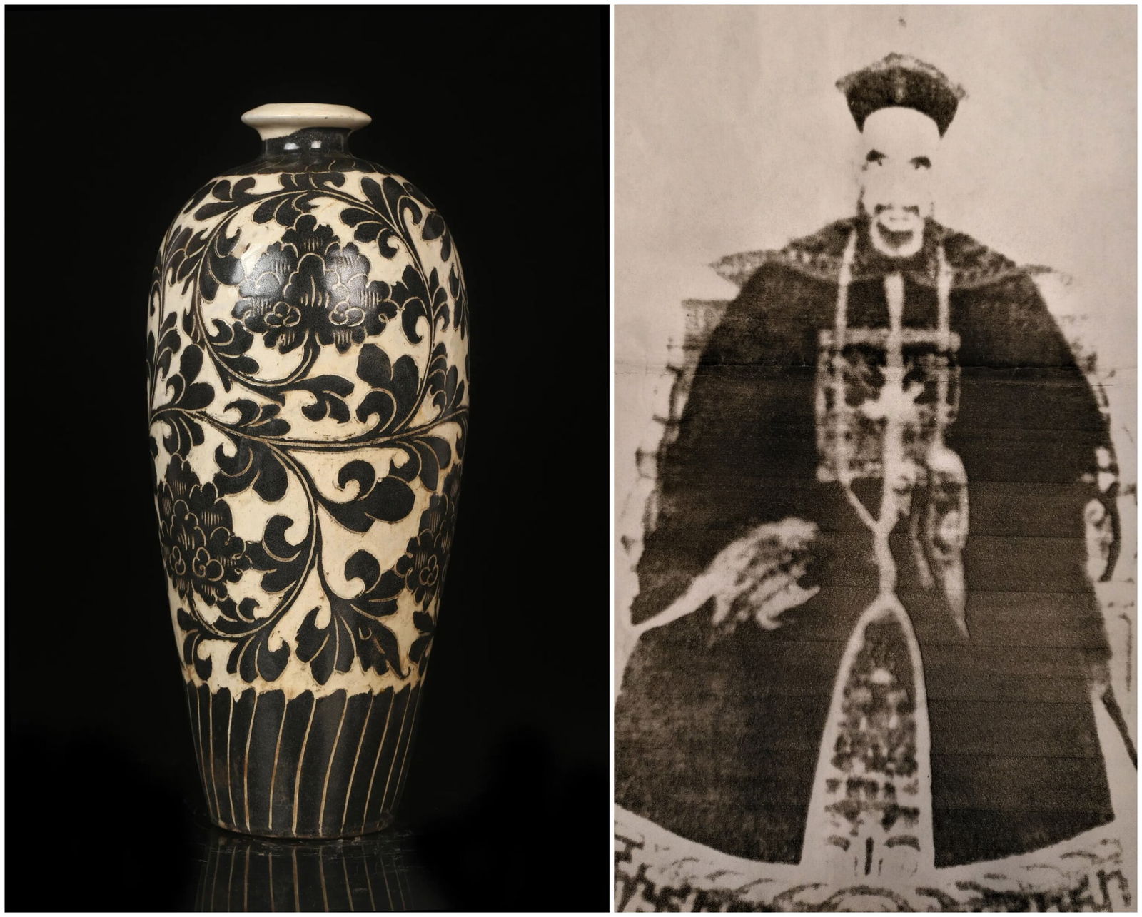 Chinese cizhou-yao porcelain meiping: Chinese cizhou-yao porcelain meiping, with AI detectionApprox. H 34 x W 15 cm(H 13.38 x W 5.9 inches)Provenance: Property from the private Jian family collection. Chengrong Jian (1856-1936) donated fo