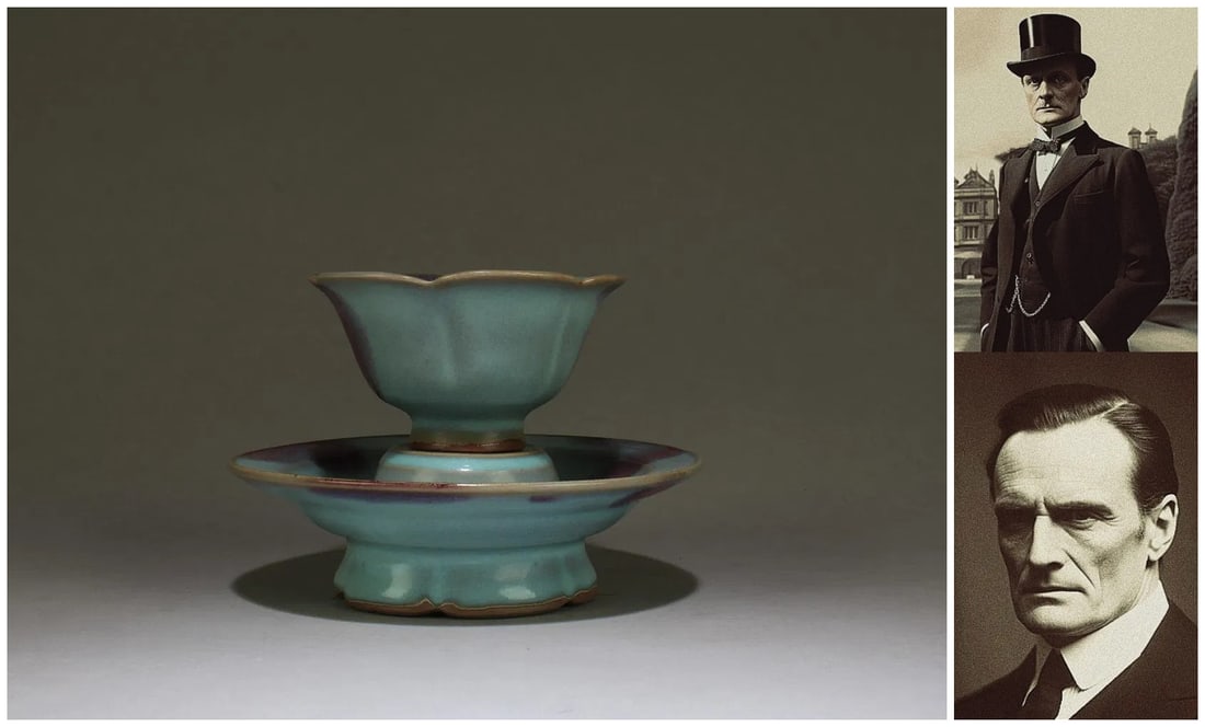 Chinese junyao porcelain cupset: Chinese junyao porcelain cupset, with AI detectionApprox. H 9.6 x W 13.3 cm(H 3.8 x W 5.25 inches)Provenance: Property from the family heritage of Laternal (1895-1979), a wealthy real estate businessm