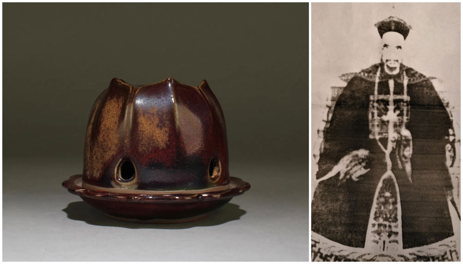 Chinese jun-yao fambe glazed porcelain censer (1 of 8)