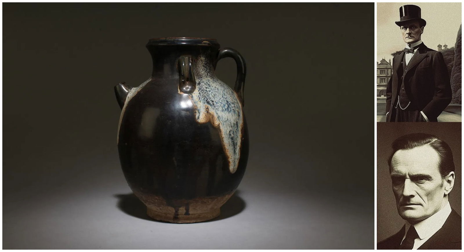 Chinese Lushan type black glazed porcelain teapot (1 of 10)