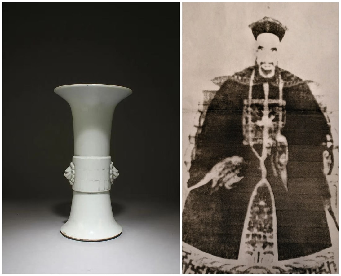 Chinese white glazed porcelain gu: Chinese white glazed porcelain gu, with AI detectionApprox. Height 26.7 cm (10.5 inches)Provenance: Property from the private Jian family collection. Chengrong Jian (1856-1936) donated fourth rank off