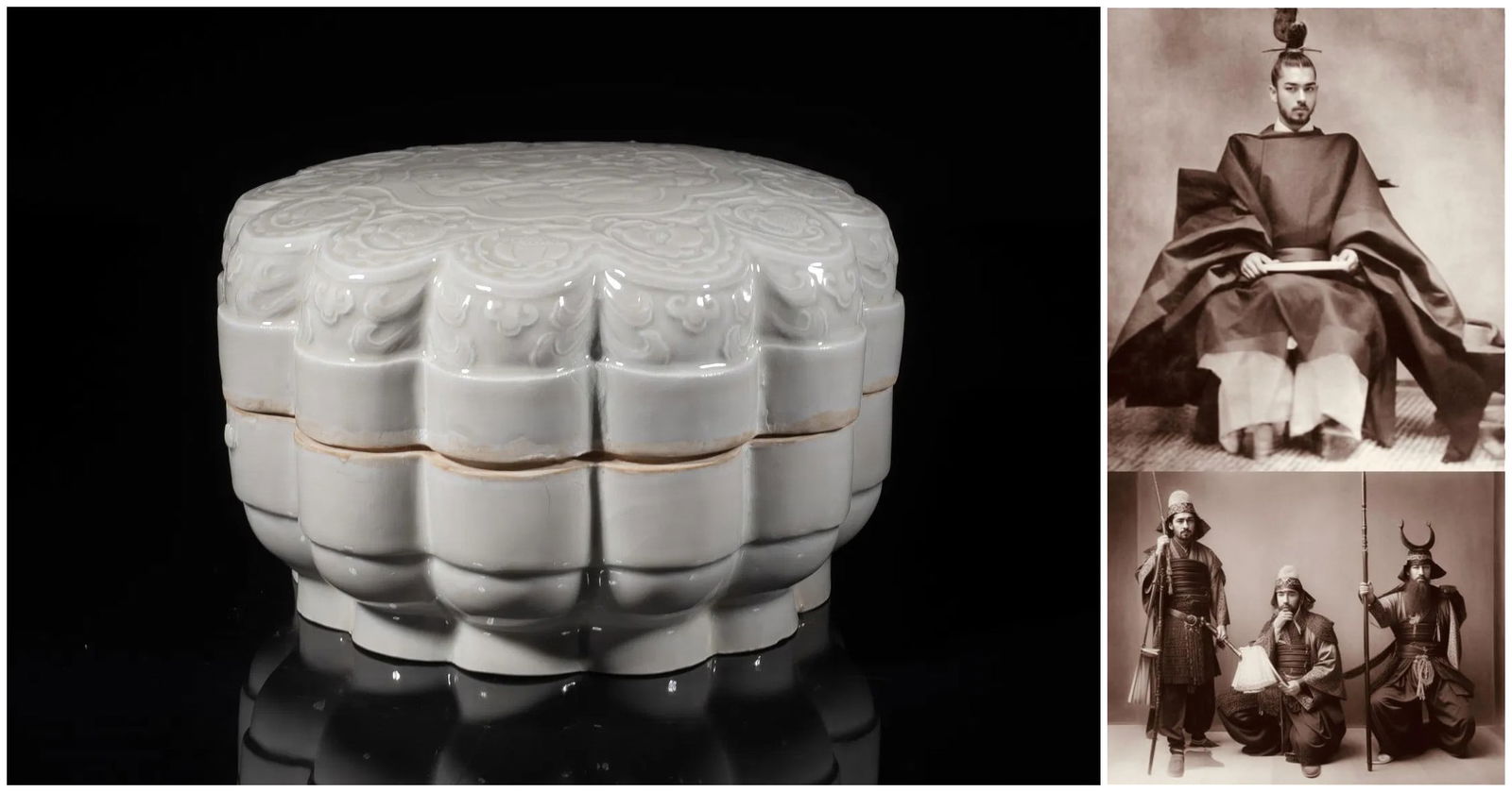 Large Chinese white glazed carved porcelain box (1 of 11)