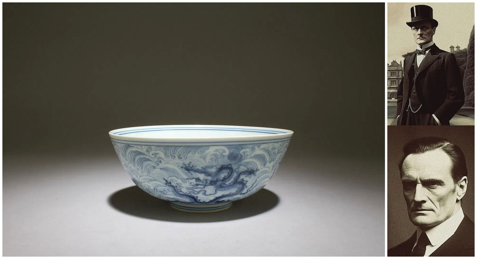 Chinese blue and white porcelain bowl (1 of 10)