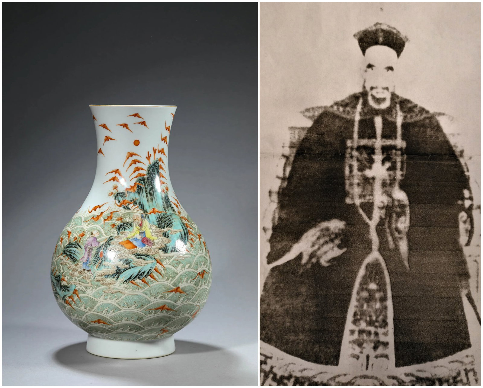 Chinese famille rose porcelain vase (1 of 9)