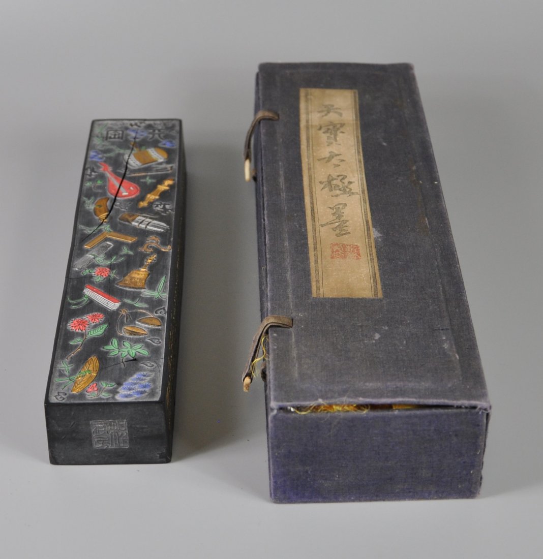 A Chinese antique ming-dynasty ink stick (1 of 10)