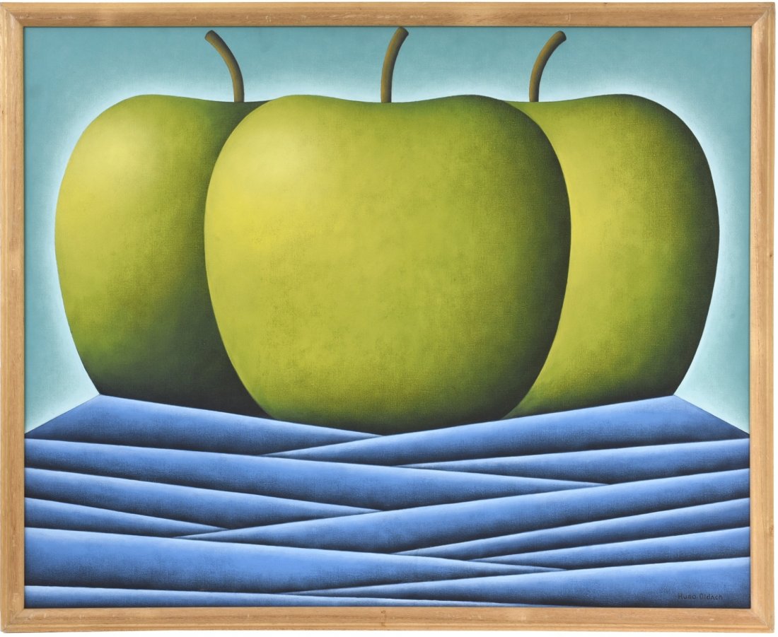 "3 Apples" Painting by Hugo Oldach (Argentina) (1 of 10)