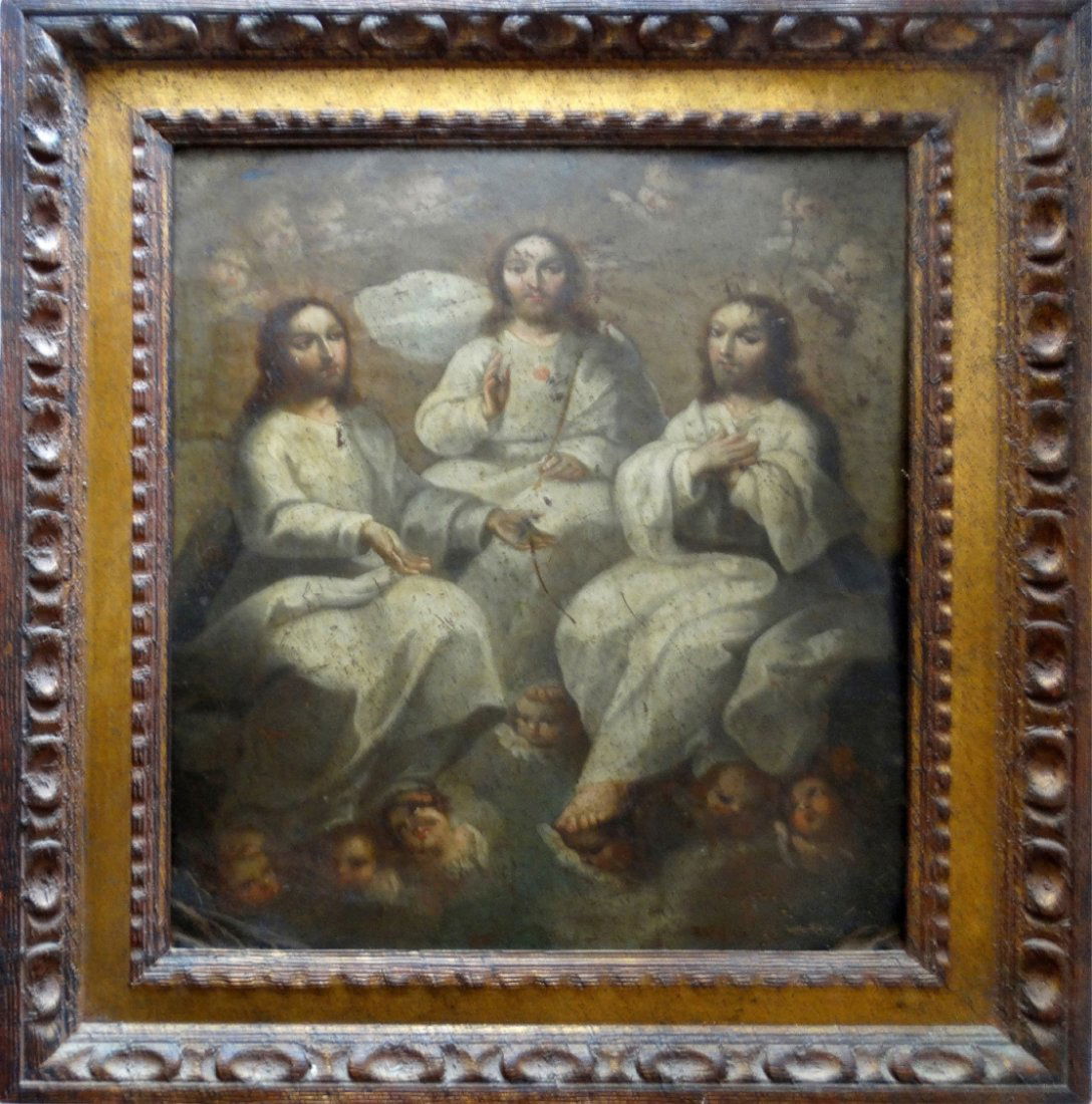 Large Spanish Colonial Religious Retablo (1 of 10)