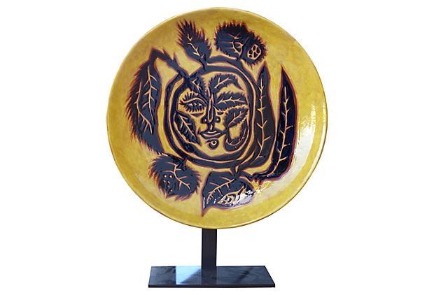 1950's French Ceramic Charger by Jean LurÇat (1 of 7)