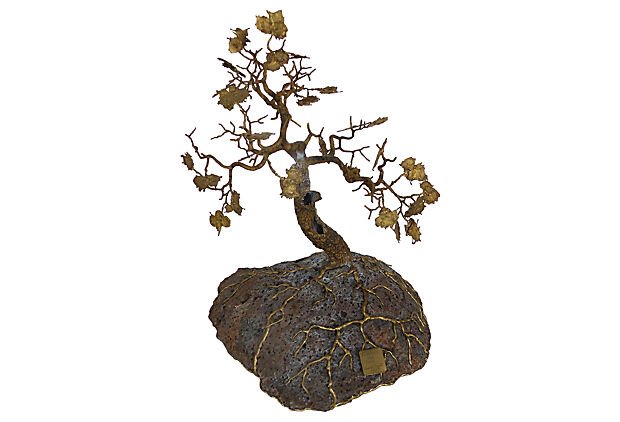 Mid-century Modern Brass Tree Sculpture Charles Pratt (1 of 10)